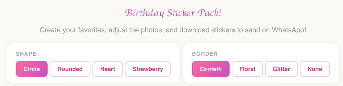 Birthday Sticker Maker