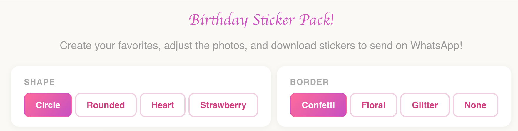 Birthday Sticker Maker