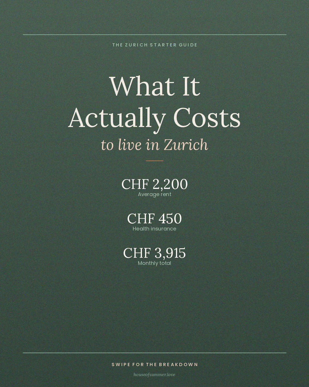 The True Cost of Living in Zurich in 2026